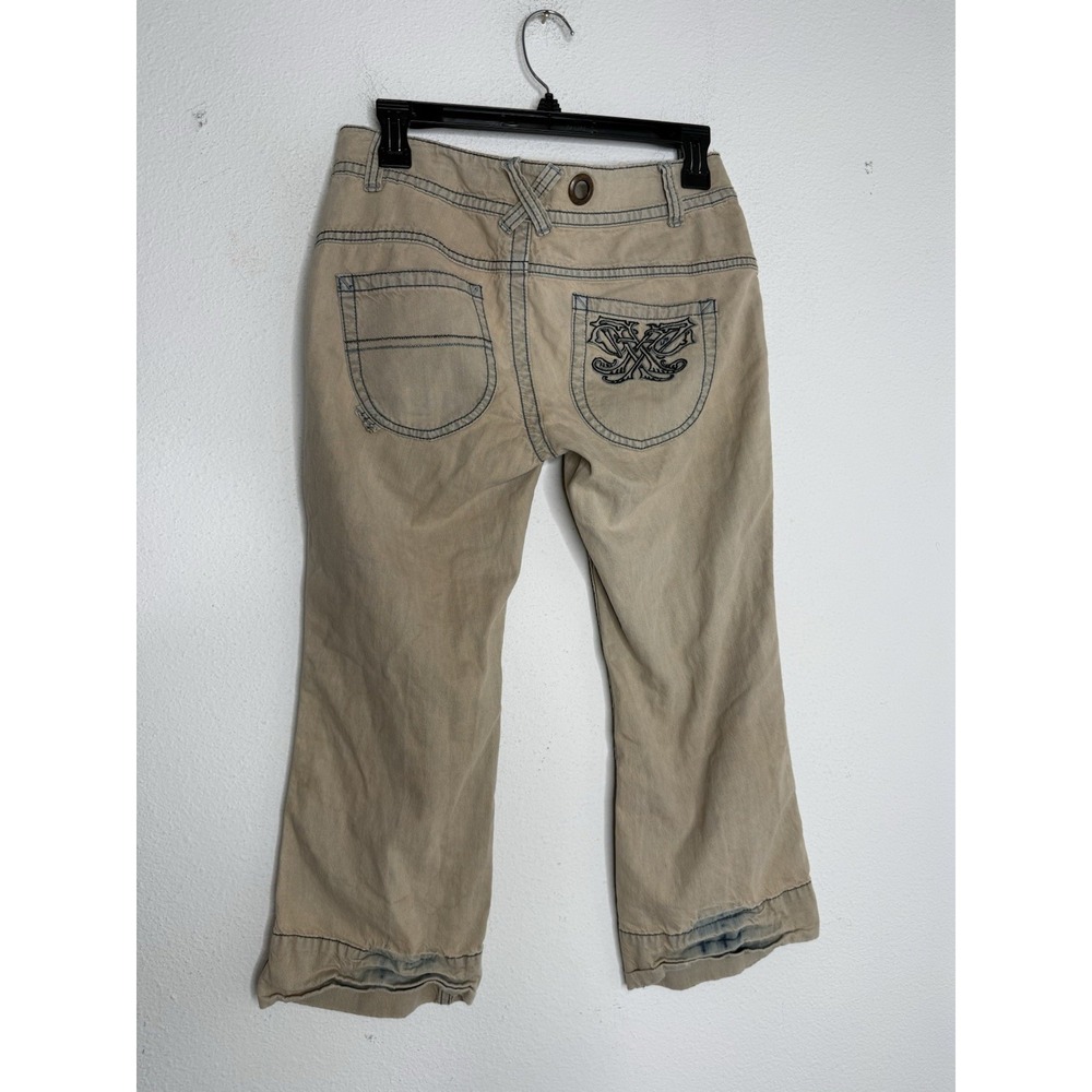 Free People 2000s Y2K Faded Capris Cropped Pants VTG Sz 27 Hong Kong Doll